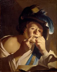 Giovane con scacciapensieri